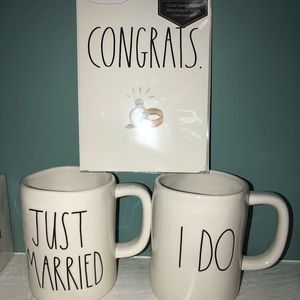 Rae Dunn wedding Coffee Mug Set